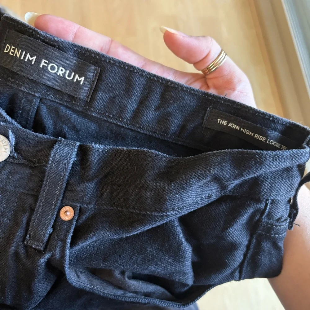 DENIM FORUM ARITZIA The Joni High Rise Loose Jeans Black‎ Size 28